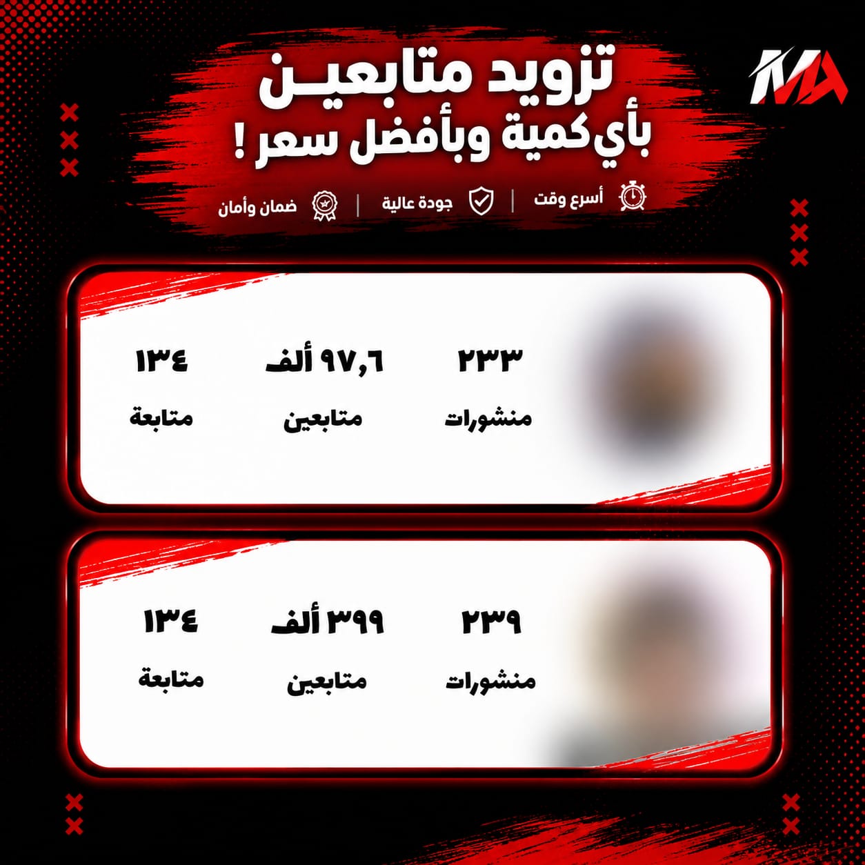 نمو متابعين من 97.6 ألف إلى 399 ألف
